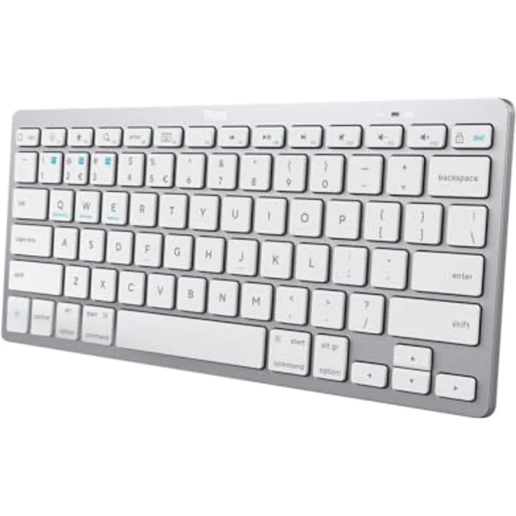 Trust Kabellose Tastatur 24653 Qwertz Deutsch, ergonomisches Design, kabellose Verbindung