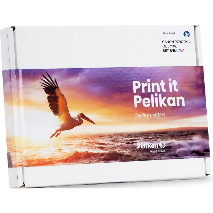Pelikan 570XL Druckerpatrone, 4er Set in Magenta, Cyan, Gelb und Schwarz für exakte Farbwiedergabe