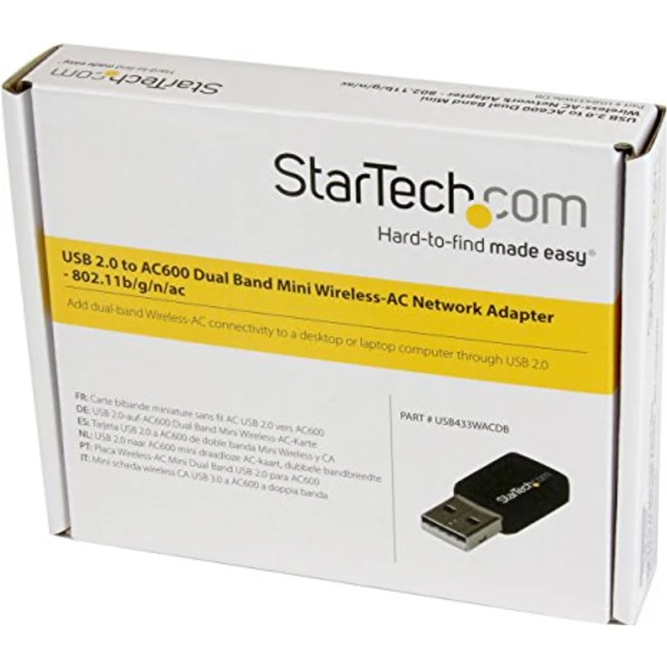 StarTech.com USB 2.0 AC600 Mini Dual Band Wireless-AC Wlan Adapter, 1T1R 802.11ac WiFi Netzwerkadapter, 2,4 GHz - 5 GHz Mini Stick – Bild 5