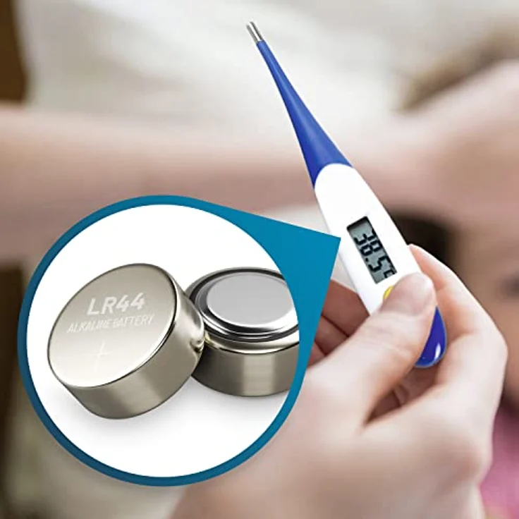 ABSINA AG13 LR44 Knopfzelle 50er Pack, 1,5V Alkaline Batterien mit langer Haltbarkeit und Auslaufschutz, ideal für Fieberthermometer, Uhren und Spielzeug – Bild 3