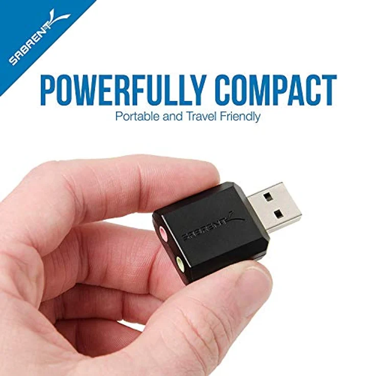 SABRENT USB auf kopfhörer | USB auf Klinke 3,5 mm | 3D Stereo USB Externe Soundkarte | Kopfhörer auf Klinke | Audio zu USB Adapter | USB soundkart konverter, for PS4, PS5, Windows und Mac (AU-MMSA) – Bild 4