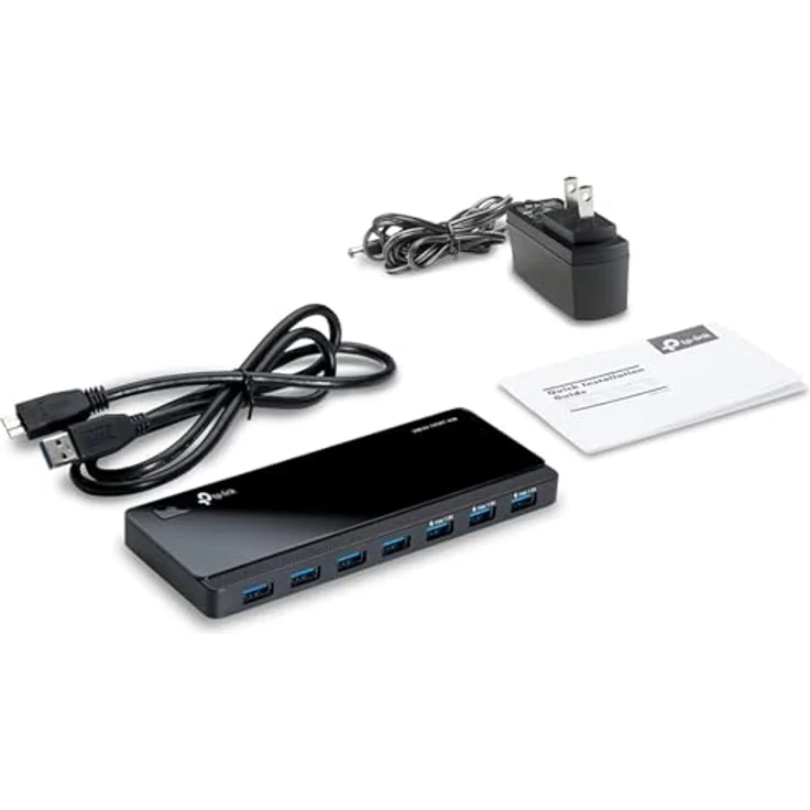 TP-Link UH700 7-Port USB 3.0 HUB inklusive Netzadapter und USB 3.0 Kabel, bis zu 5 Gbit-s, Hot Swapping, unterstützt Windows, Mac OS, Linux, schwarz – Bild 7