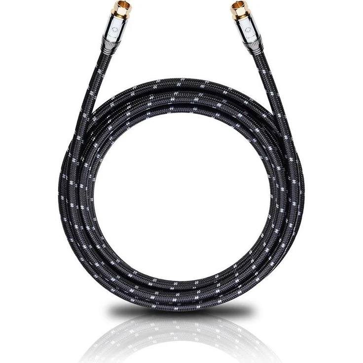 Oehlbach XXL Transmission Ultra S, 125 dB Antennenkabel mit fünffacher Schirmung und HPOCC-Kupfer, digitaler High-End-Satellitenkabel