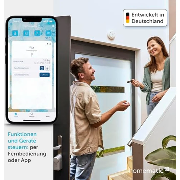 Homematic IP 160723A0 Schlüsselbundfernbedienung, 4 Tasten Smart-Home-Fernbedienung mit hoher Funk-Reichweite bis 200m, individualisierbar – Bild 2