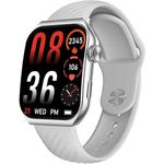 Trevi T-FIT 400C Smartwatch mit Bluetooth-Anruffunktion, AMOLED-Display 1,96 Zoll, Wellness- und Aktivitätskontrolle, Benachrichtigungen aus sozialen Medien, wasserdicht IP67, Grau