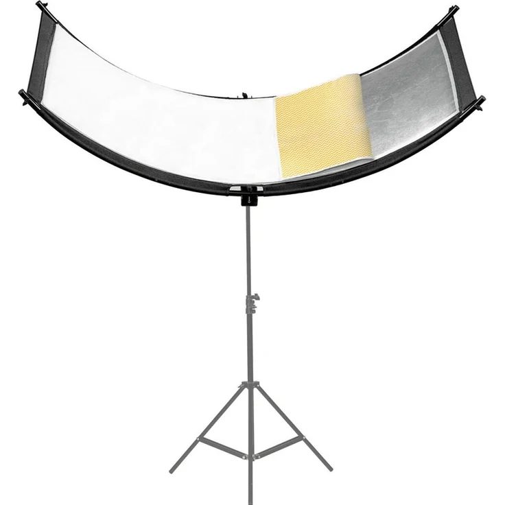 Caruba Curved Gesichtsreflektor Pro Set 180cm x 65cm, inkl. Erweiterungsset, Softbox + Reflektor für Fotostudios