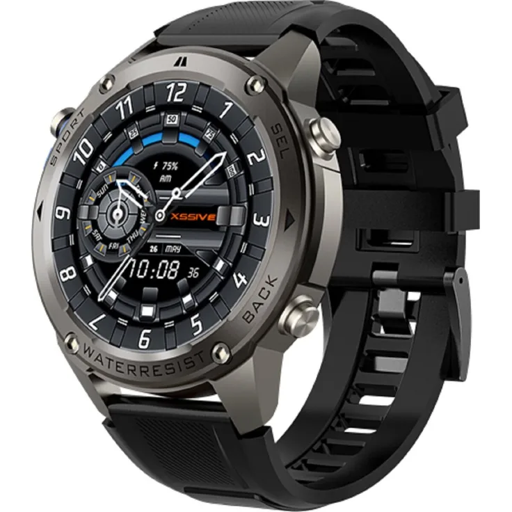 XSSIVE Xssive GPS Smart Watch XSS-SW11, 1,43" AMOLED Display, Bluetooth 5.3, Schwarz