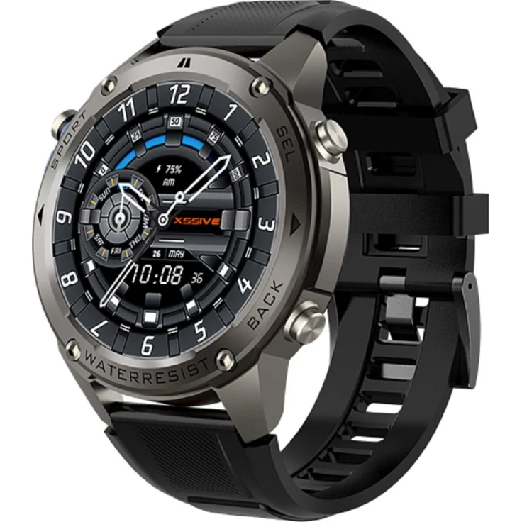 XSSIVE Xssive GPS Smart Watch XSS-SW11, 1,43" AMOLED Display, Bluetooth 5.3, Schwarz