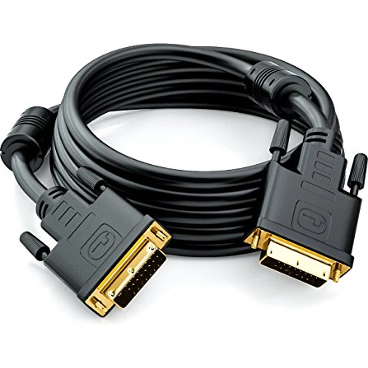 deleyCON 0,5m DVI zu DVI Kabel 24+1 - DVI-D Dual Link - 1080p / Full-HD / 3D Ready - DVI auf DVI Adapterkabel vergoldete Kontakte - Schwarz – Bild 5