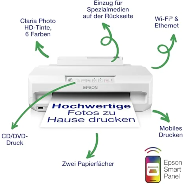 Epson Expression Photo XP-65 Tintenstrahldrucker Farbe 5760 x 1440 DPI A4 WLAN, Hohe Druckqualität und WLAN-Funktionen – Bild 3