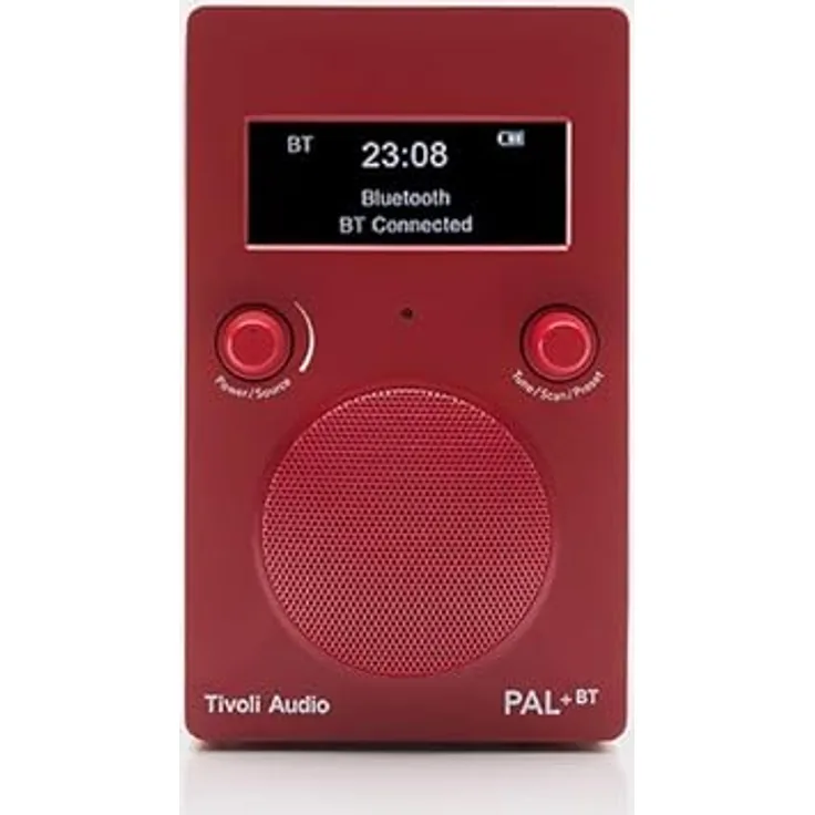 Tivoli Audio PAL+ BT3, DAB+ & FM Radio mit Bluetooth, wetterfest, Akku bis 10 Stunden, rot