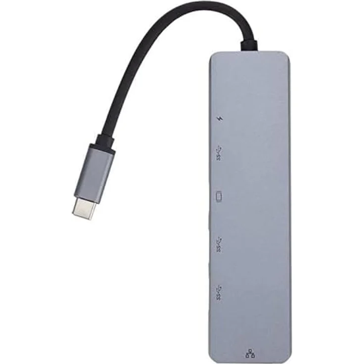 eSTUFF ES623012, USB 3.2 Gen 1 (3.1 Gen 1) Type-C, 100 Mbit/s, 4K Ultra HD, HDMI, Aluminium, Grau – Bild 4