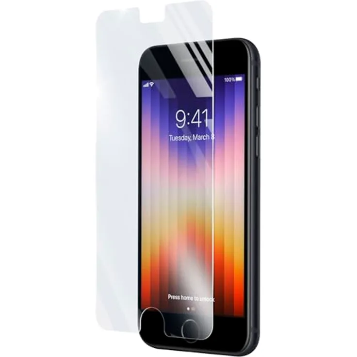 Cellular Line Second Glass Ultra Displayschutzfolie, 9H Glashärte, abgeschrägte Ecken, transparent