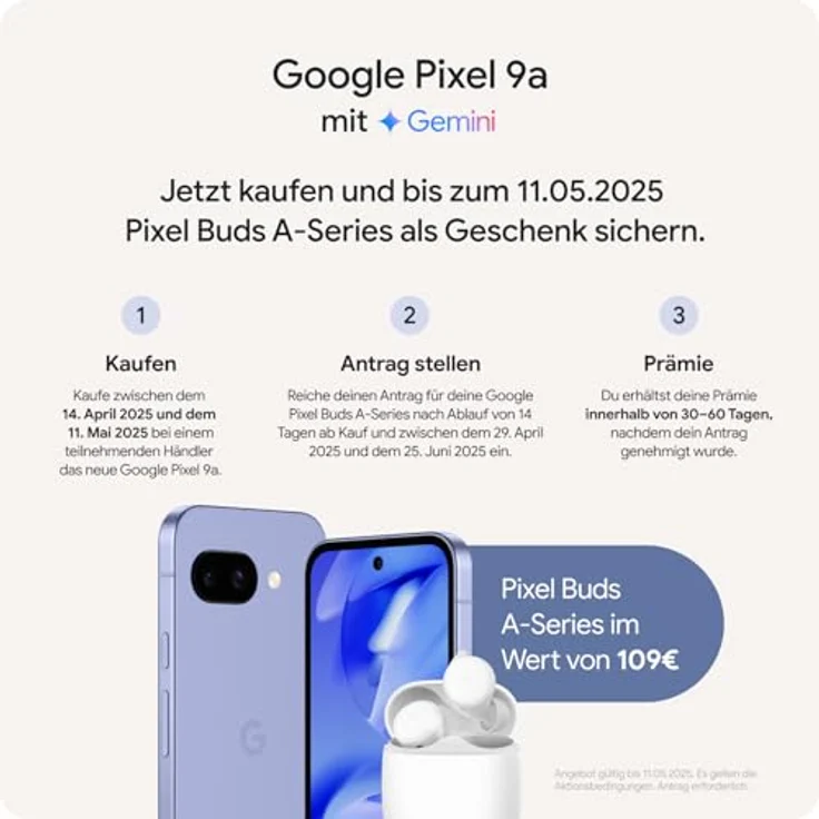 Google Pixel 9a: Android-Smartphone ohne SIM-Lock, mit KI-Kamera, 24 Stunden Akkulaufzeit und leistungsstarken Sicherheitsfunktionen – Peony, 128GB – Bild 2