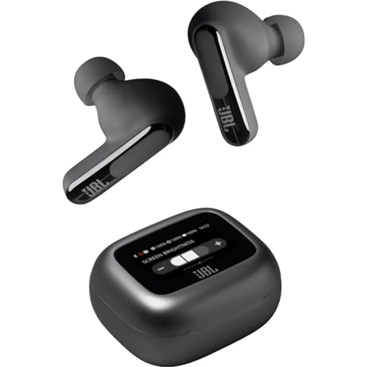 JBL Live Beam 3 Wireless Earbud-Kopfhörer mit Bluetooth, True Adaptive Noise Cancelling, 48 Stunden Akkulaufzeit, Schwarz