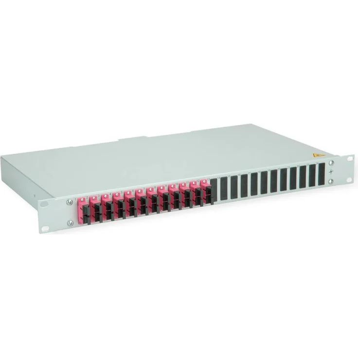 Telegärtner BASIS LWL-Panel 1HE, 12x SC Duplex Kupplungen, violett, OM4