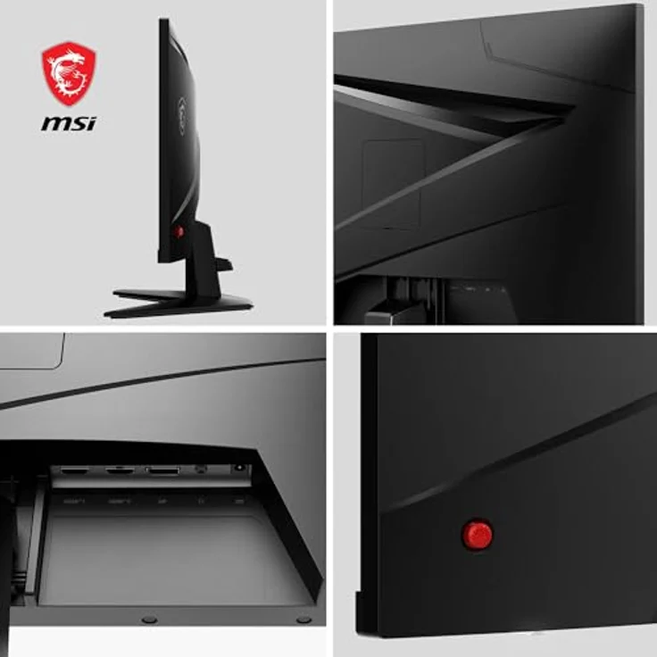 MSI MAG 256F 24,5 Zoll FHD Gaming Monitor - 1920 x 1080 Rapid IPS Panel, 180 Hz / 1ms GtG, 127% sRGB, Frameless Design, HDR Ready - DisplayPort 1.2a, HDMI 2.0b CEC - Schwarz – Bild 4