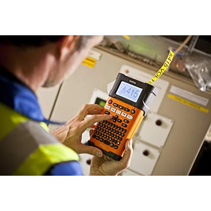 Brother PT-E300VP Industrielles Beschriftungsgerät inklusive Lithium-Ionen Akku, Netzadapter und Transportkoffer (für TZe-Schriftbänder und HSe-Schrumpfschläuche, Thermotransfer-Druckverfahren) – Bild 4