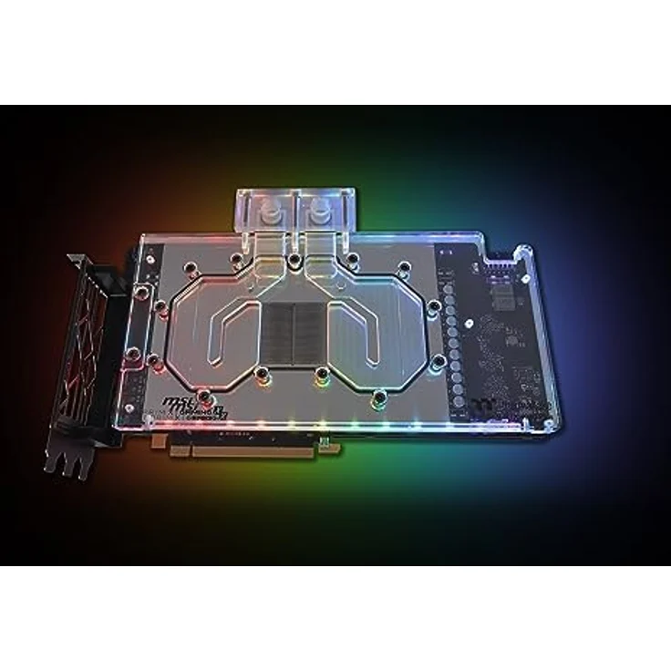 Thermaltake Pacific V-RTX 4080 Plus Waterblock (MSI RTX 4080 Gaming X Trio & RTX 4080 SUPRIM X ONLY), LED Strip Design & hohe Durchflussrate, Aluminium-Backplate, schwarz – Bild 2