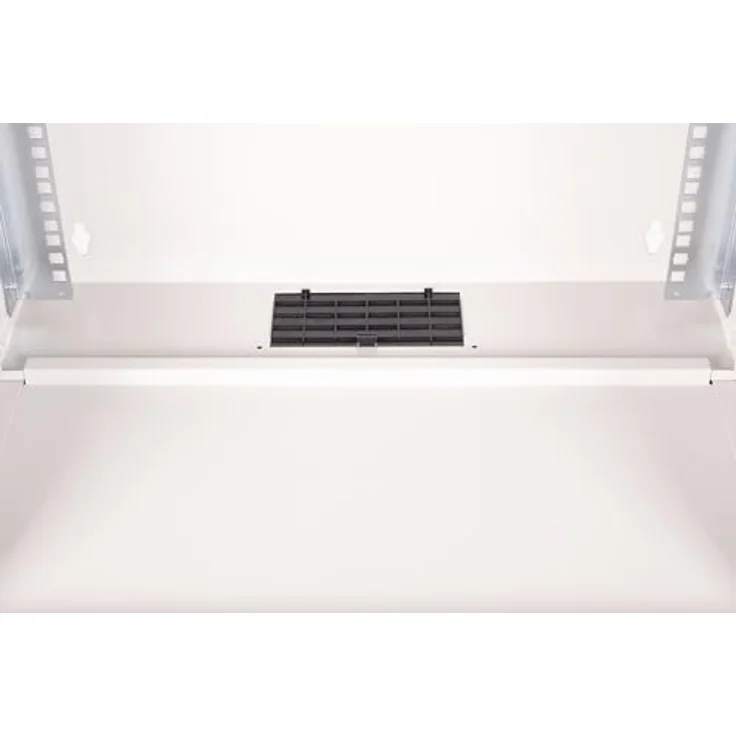 DIGITUS Netzwerkschrank SOHO Pro-Serie - 19-Zoll Rack 9 HE - Unmontiert - Wandmontage - 400 mm Tiefe - 327 mm Nutztiefe - Traglast 60 kg - perforierte Stahltür - Grau – Bild 4