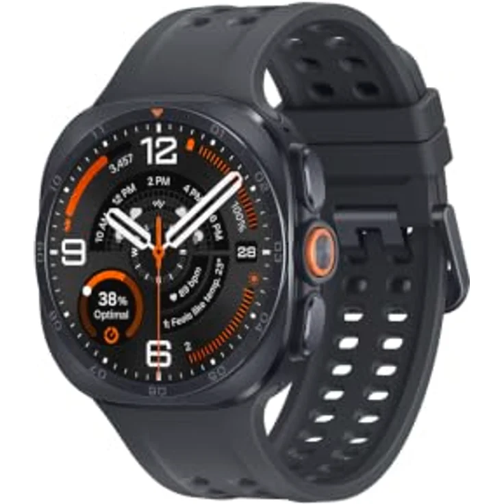 SAMSUNG Galaxy Watch Ultra2, 47 mm LTE Smartwatch mit Titan und Nitrilkautschuk, 90-140 mm, Titanium Gray – Bild 1