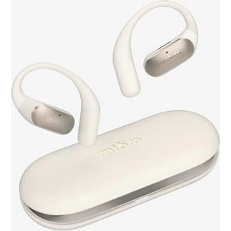 Mibro Open-Ear-Kopfhörer, Bluetooth 5.4, 30 Stunden Wiedergabezeit, IPX4 wasserfest, weiß, mit Mikrofon und Schnellladung