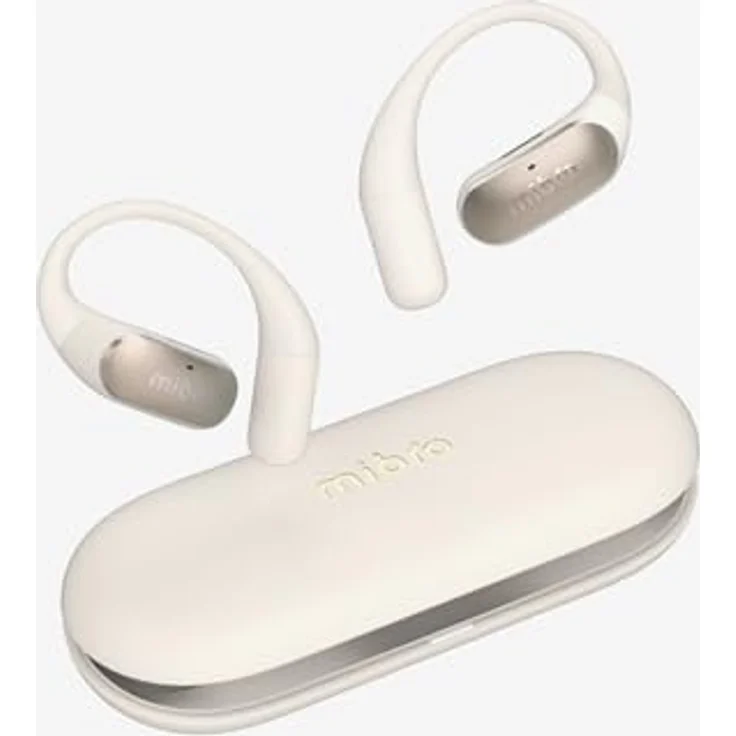 Mibro Open-Ear-Kopfhörer, Bluetooth 5.4, 30 Stunden Wiedergabezeit, IPX4 wasserfest, weiß, mit Mikrofon und Schnellladung – Bild 1