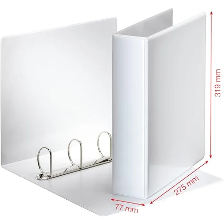 ESSELTE Präsentationsordner, Ringbuch A4 in weiss mit 4-Ring-Comi-D-Mechanik – Bild 5