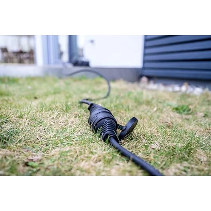 Brennenstuhl Qualitäts-Gummi-Verlängerungskabel (5m Kabel, für den kurzfristigen Einsatz im Außenbereich IP44) schwarz – Bild 3