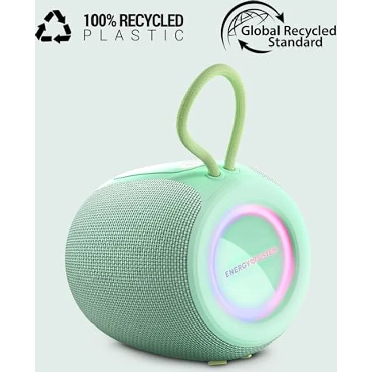 Energy Sistem Bloom Bluetooth-Lautsprecher, IPX6, True Wireless, 100% recycelter Kunststoff, LED-Leuchten – Bild 4