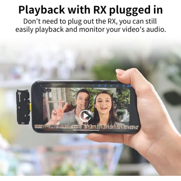 Hollyland Lark C1 Lavalier Mikrofon für iPhone kabellos MFi-Zertifiziert Plug&Play aktive Geräuschunterdrückung Wiedergabe ohne Ausstecken 32H Batterieautonomie Hi-Fi Audio superleicht tragbar (Duo) – Bild 4