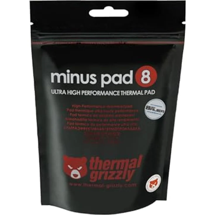 Thermal Grizzly Minus Pad 8 - 100 × 100 × 0,5 mm, Wärmeleitpad mit hoher Effizienz, 100 × 100 mm – Bild 3