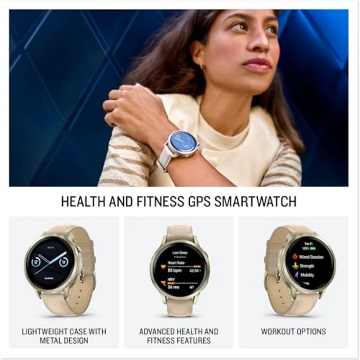 Garmin Venu 4, Smartwatch mit GPS, Fitness-Tracking und hochwertigen Display, Schwarz – Bild 2