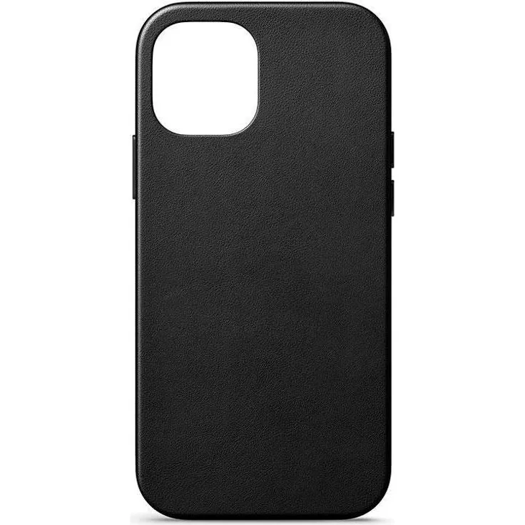 Alogic J04AI1254BL, Smartphone Hülle für Apple iPhone 12 mini, aus wasserabweisendem vollnarbigem Leder, schwarz, MagSafe-kompatibel