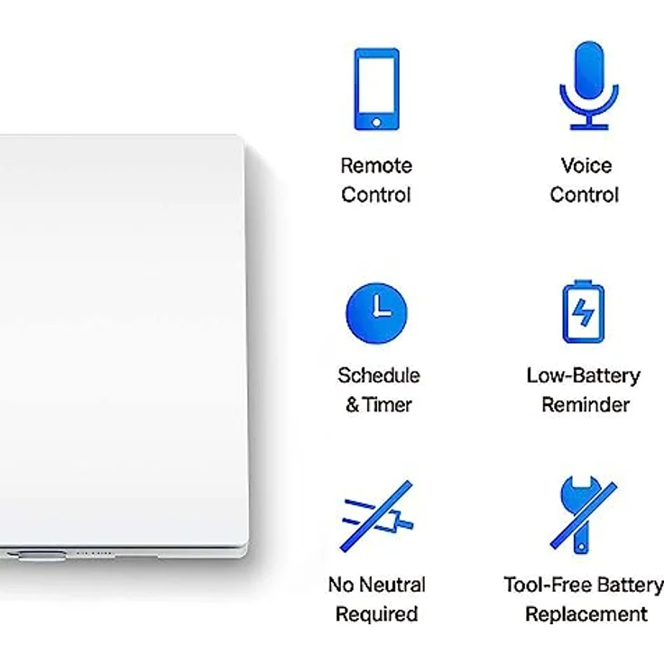 TP-Link Tapo S210 Smart Lichtschalter, 1-Gang 1-Way, Fernbedienung, Sprachsteuerung über Amazon Alexa oder den Google Assistant, batteriebetrieben [Muss mit Tapo H100 Hub verwendet Werden] – Bild 3