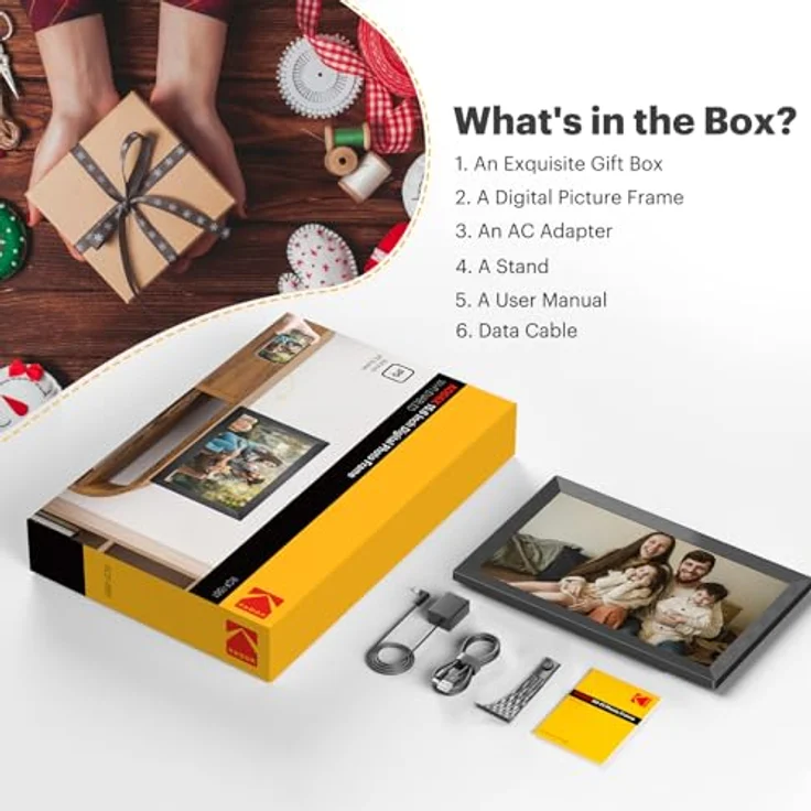 Kodak Digitaler Bilderrahmen WLAN 15.6 Zoll, HD IPS-Touchscreen, 32 GB Speicher, automatische Bilderdrehung, Schwarzer Elektronischer Bilderrahmen – Bild 4