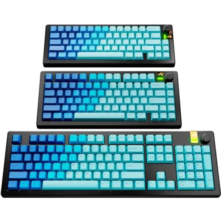 Glorious GPBT Gradient Keycaps, ANSI Layout (US), PBT, Dye-Sub - Ocean - Keycap-Komplettset United States Layout in Ozeanblau – Bild 5