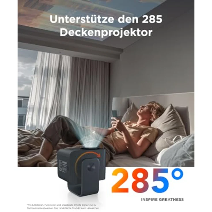 TCL C1 GTV Mobiler Projektor, Native 1080p, Gimbal, Netflix lizenziert, WLAN, Bluetooth, 30.000 Stunden Lebensdauer, Autofokus, Dolby Audio – Bild 3