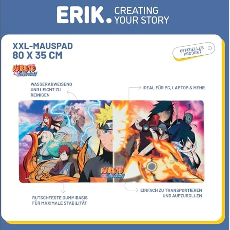 Naruto XL Gaming Mat Mouse – Bild 4