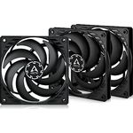 ARCTIC P12 Slim PWM PST (3 Stück) - PC Lüfter, 120 mm PWM PST Gehäuselüfter optimiert für statischen Druck, Case Fan mit PST-Anschluss (PWM Sharing Technology), besonders schmal - Schwarz - Preisvergleich