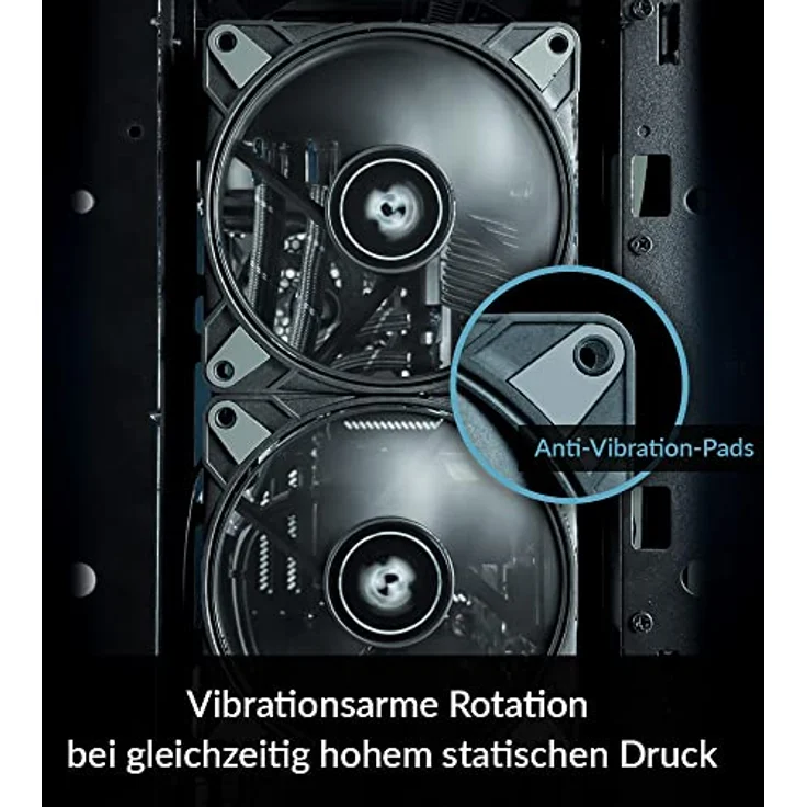 ARCTIC P12 Max - High-Performance 120 mm Gehäuselüfter, PWM-gesteuerte 200-3300 U/min., Optimiert für statischen Druck, 0dB-Mode, Doppelkugellager - Schwarz – Bild 4