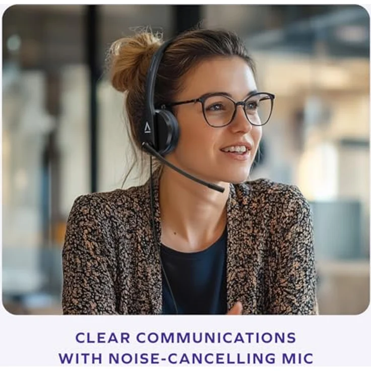 Creative HS-230 Headset, USB‑A & 3,5 mm Klinke, 40 mm Neodym‑Treiber, leichtes Design, Noise-Cancelling Mikrofon, schwarz – Bild 2