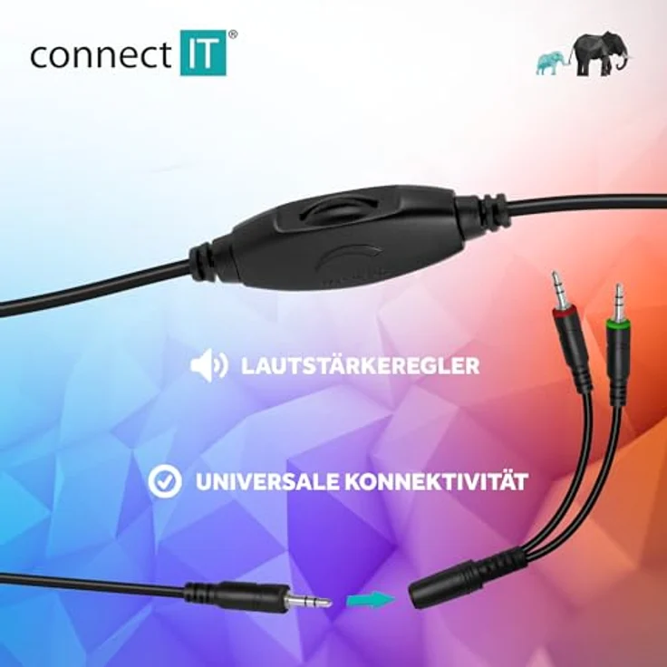 CONNECT IT Home Office Headphones | Einfache Callcenter-Kopfhörer mit Mikrofon - Komfortable Ohrpolster - Klarer Sound - Universelle Kompatibilität - Perfekt für Büro, Homeoffice - Leicht, SCHWARZ – Bild 5