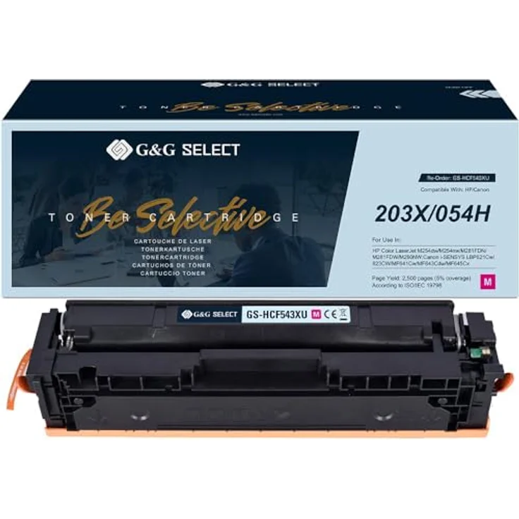 G&G Toner CF543X, Kompatibel für HP 203X, Magenta, hohe Druckqualität und XL-Alternativ-Premium – Bild 1