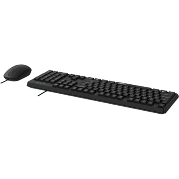 Rapoo NX1500, kabelgebundenes Tastatur-Maus-Set mit QWERTZ Layout, für PC und Laptop, schwarz – Bild 1