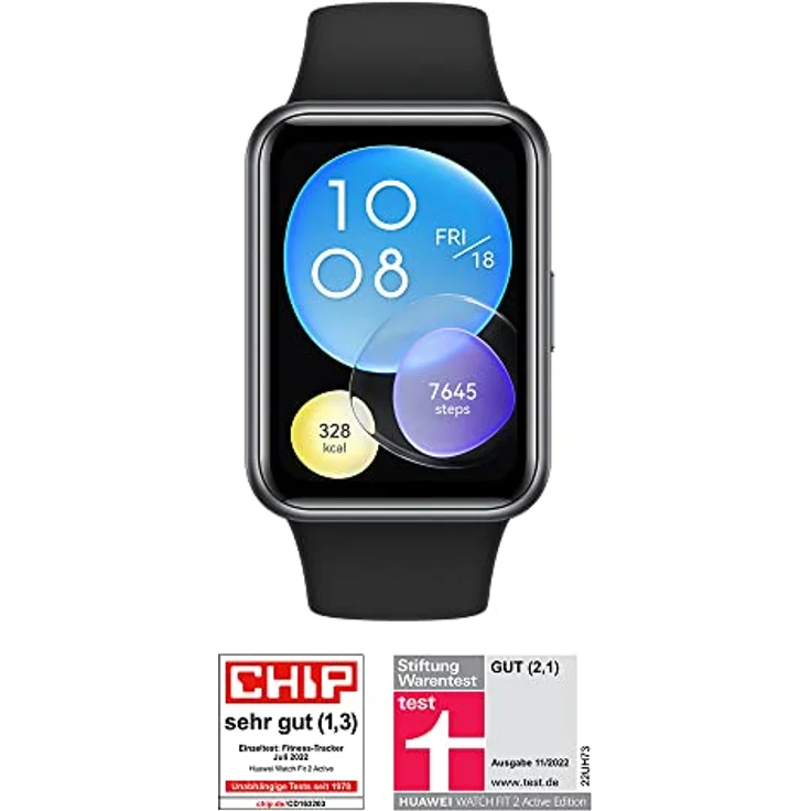 HUAWEI WATCH FIT 2 SmartWATCH, 1,74''HUAWEI FullView-Display,Bluetooth-Anrufe, Gesundheitsmanagement,Lange Akkulaufzeit,Animierte Quick-Workouts, SpO2-Erfassung,Deutsche Version,Black – Bild 2