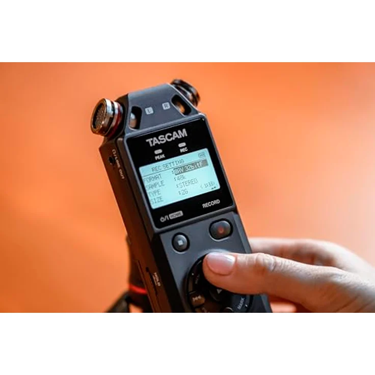 TASCAM DR-05XP, Portabler 2 Kanal Recorder mit 32-Bit-Float-Auflösung, USB-C Audio Interface und bis zu 512GB microSDXC-Speicher – Bild 4