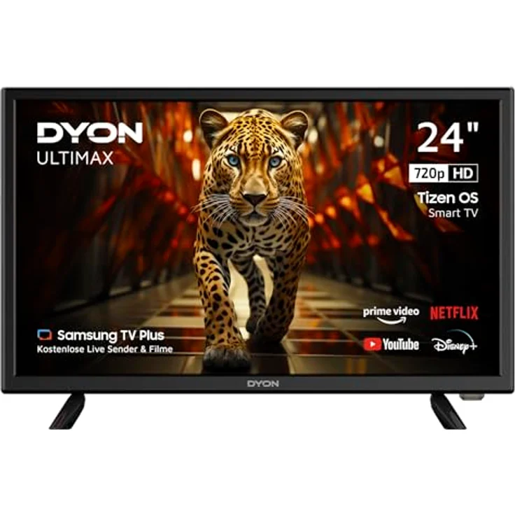 DYON ULTIMAX 24H-TI-W, 24 Zoll (60 cm) HD Smart TV mit Tizen OS, Triple Tuner (DVB-C/-S2/-T2), Samsung Smart Hub, Prime Video, Netflix, Disney+ [2025] – Bild 1