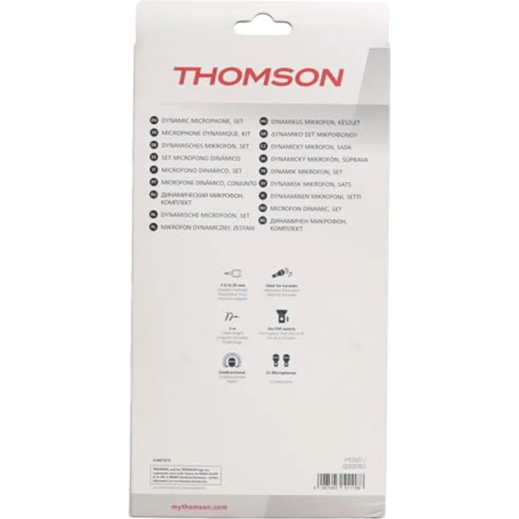 Thomson M135D Dynamisches Mikrofon, Karaoke, 2er-Pack – Bild 8
