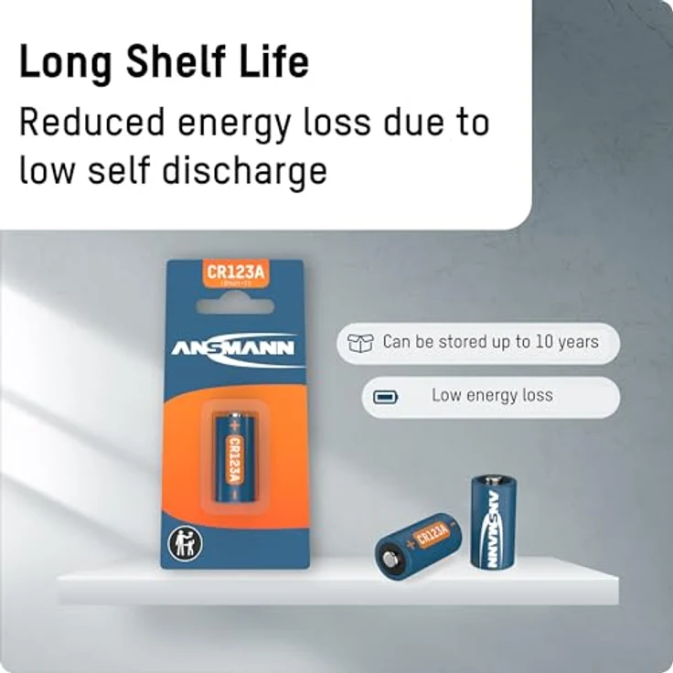 ANSMANN CR123A (3V) Lithium Batterie Fotobatterie (1er-Pack) für Garagentoröffner, Alarmanlage, Funkauslöser für Kamera, Messgeräte, Klingel usw. – Bild 5